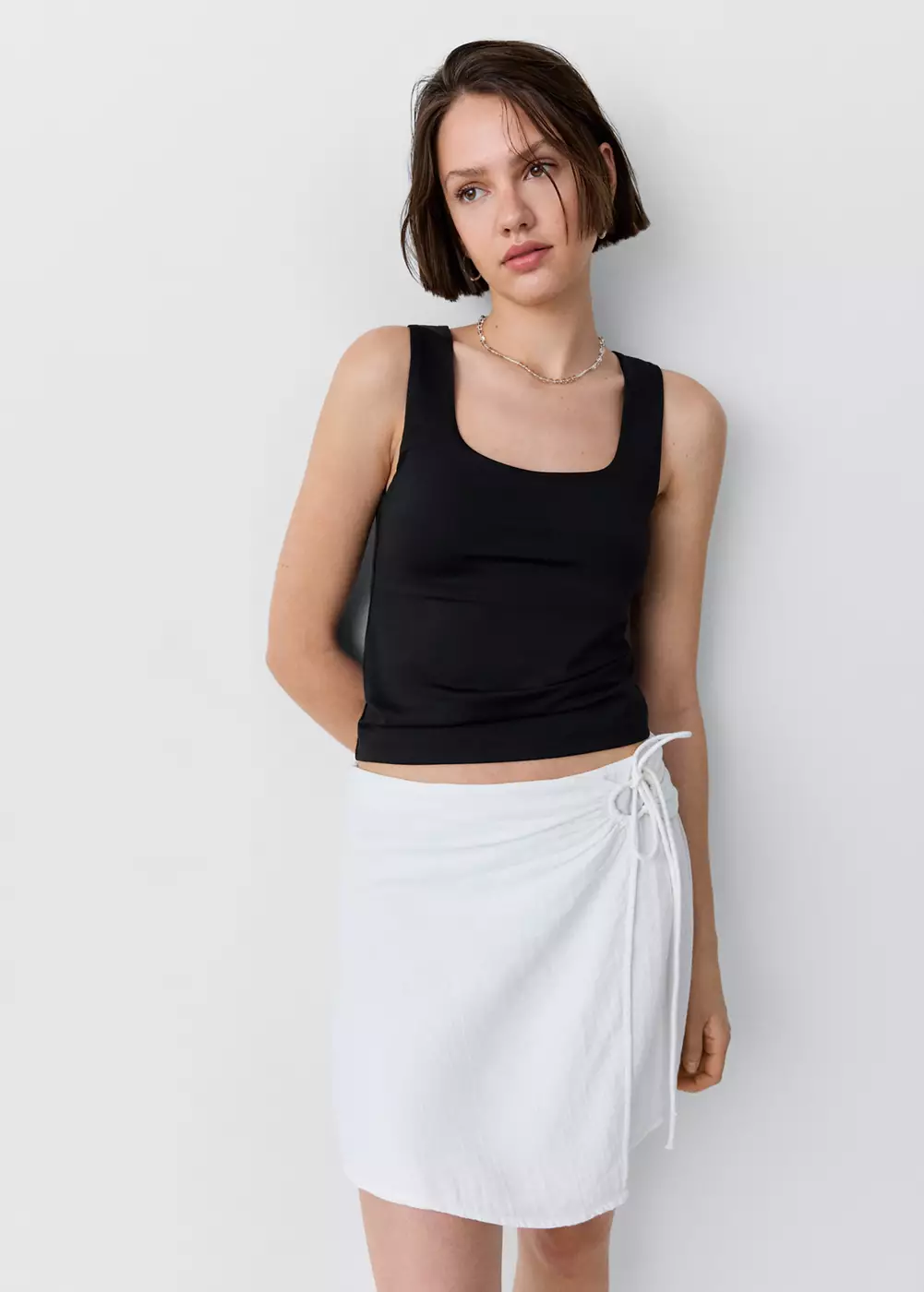 Top à bretelles encolure carrée, MANGO TEEN