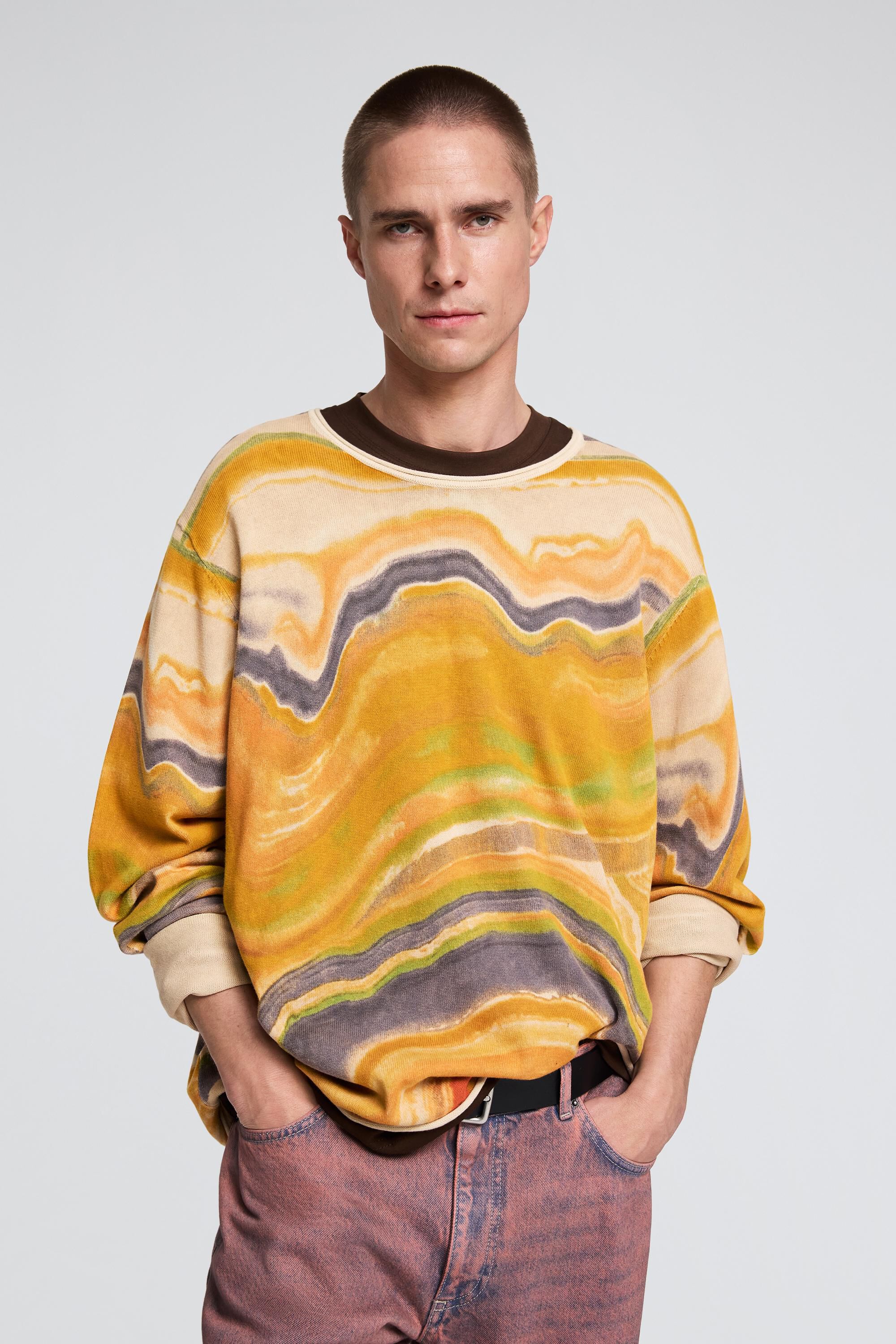 Pull à imprimé abstrait, DESIGUAL