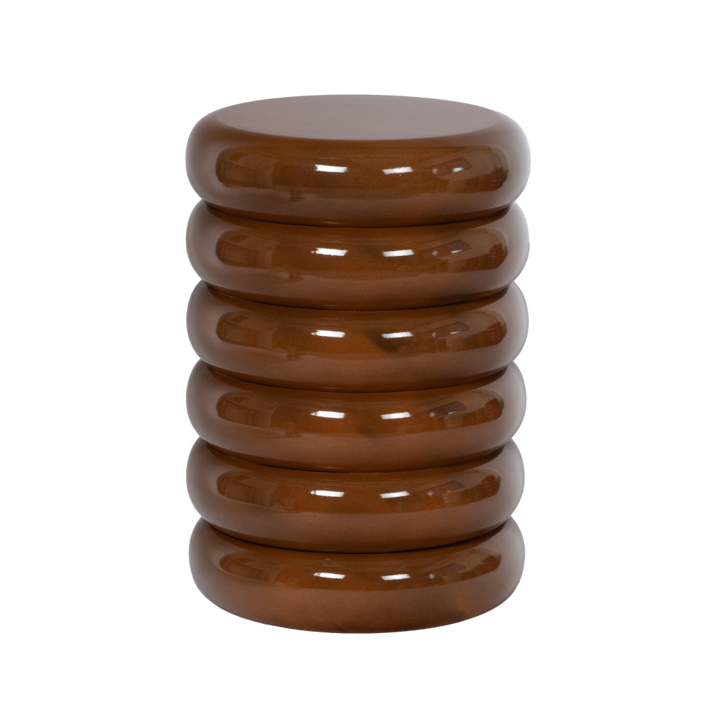 Bout de canapé Ondo D35 cm rond en céramique, AMADEUS