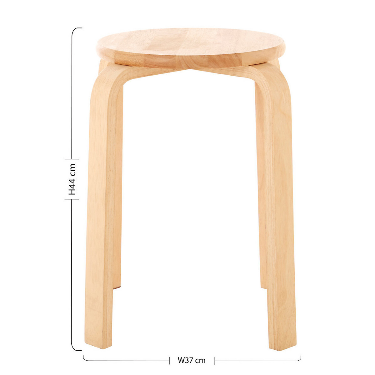 Tropical Hevea Wood Stacking Stool