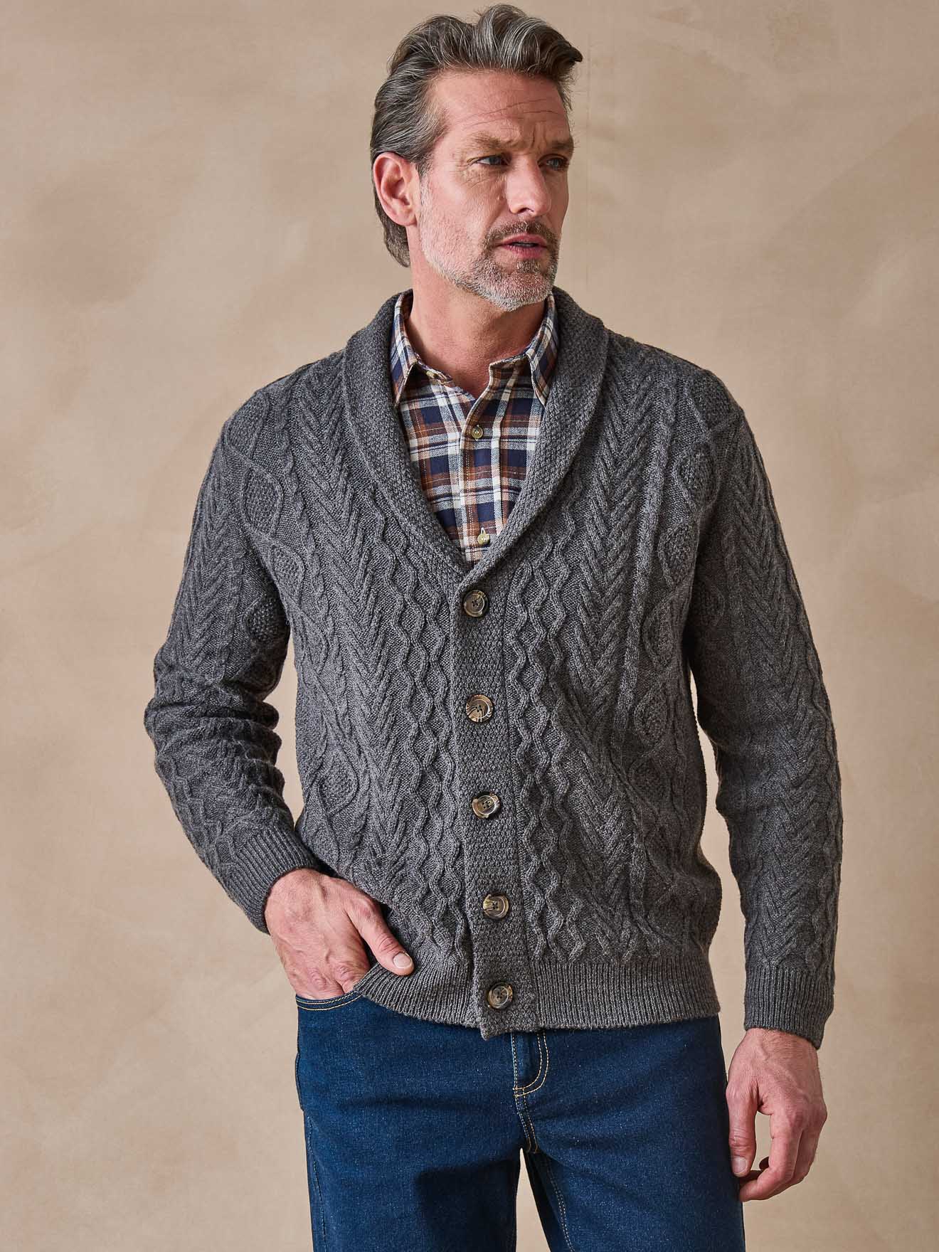 Gilet torsadé avec laine, DAXON