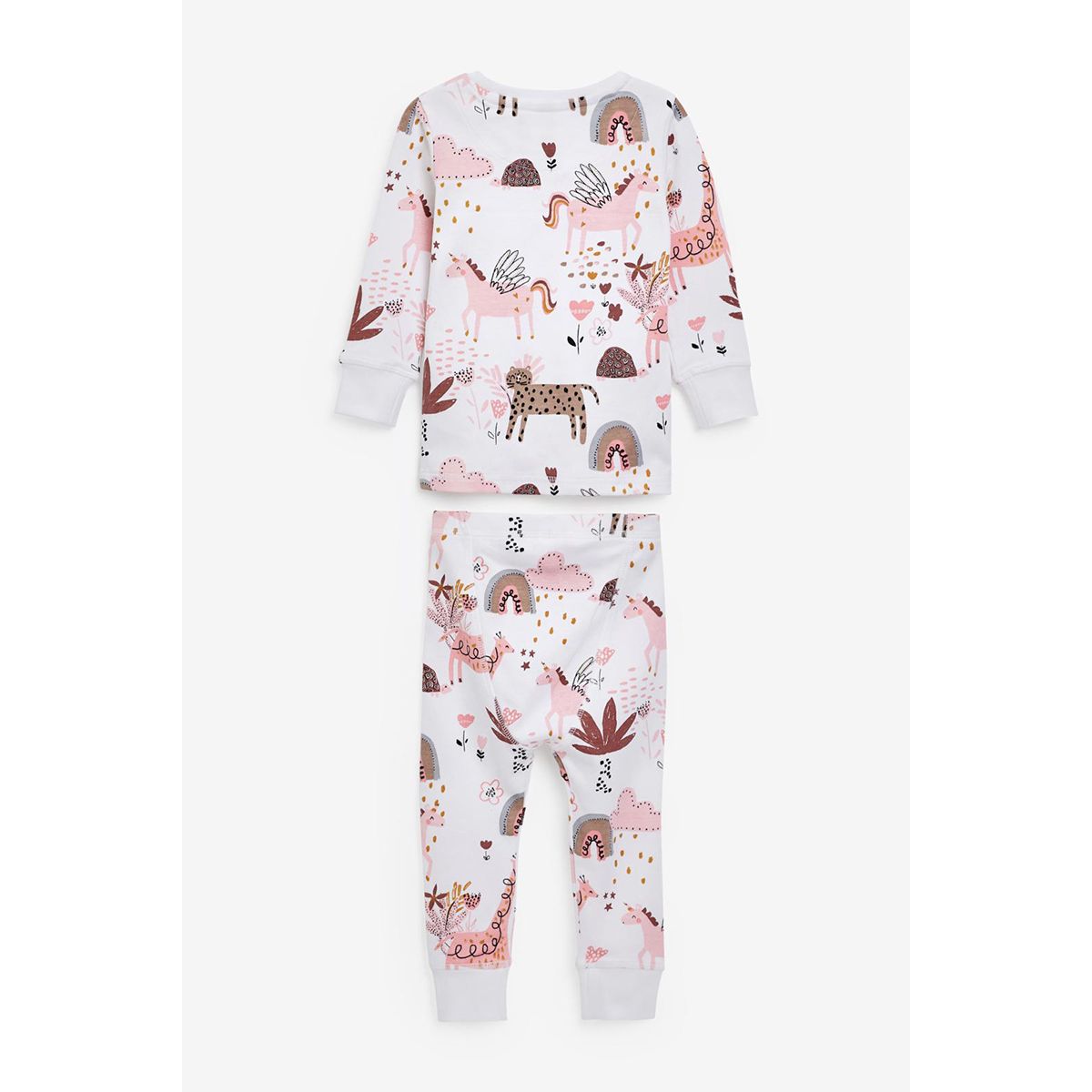 OPAWO Lot de 3 pyjamas bébé en coton à manches longues pour garçon fille Imprimé une pièce Pieds-pyjama Barboteuse Automne Hiver 0-12 mois 