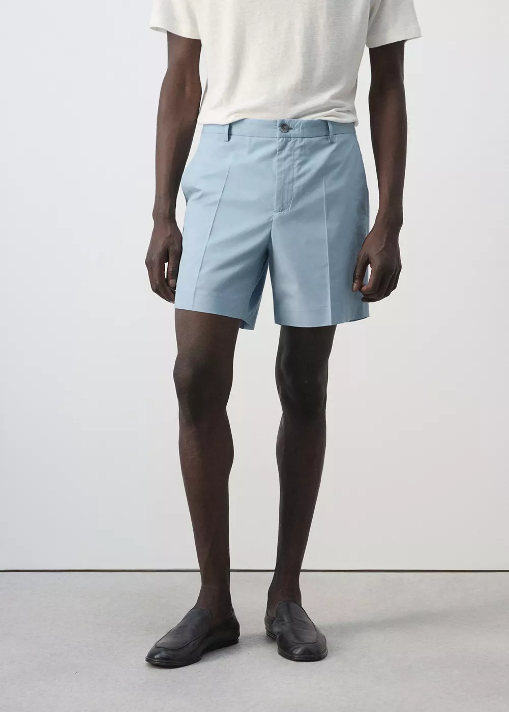 Bermuda slim-fit coton lyocell, MANGO MAN