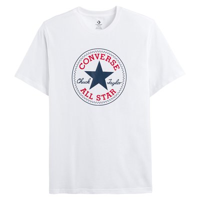 Chuck Patch Cotton T-Shirt with Logo Print and Short Sleeves CONVERSE
