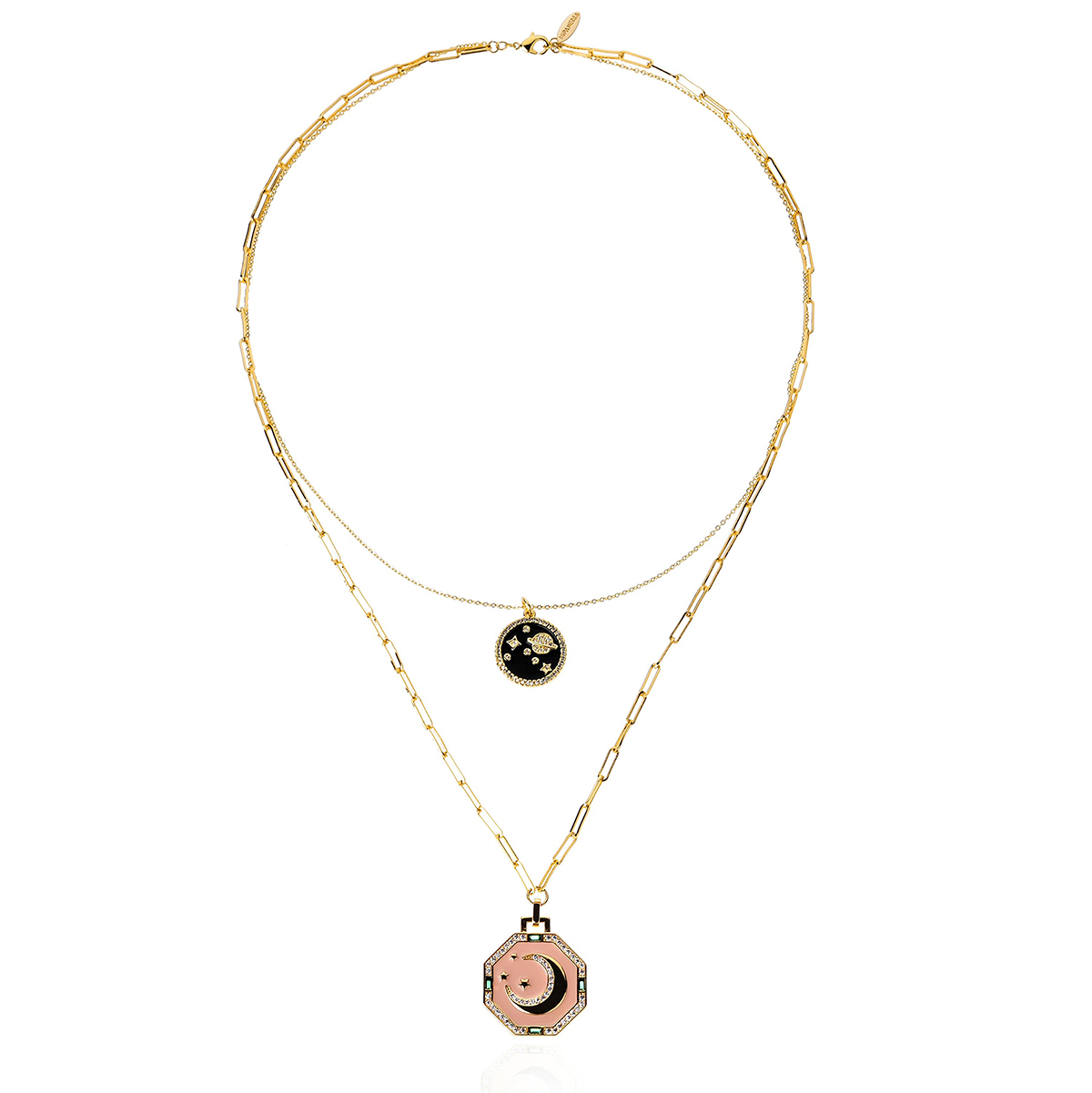 Collier multirang avec pendentifs et strass EKLIPSE, HIPANEMA