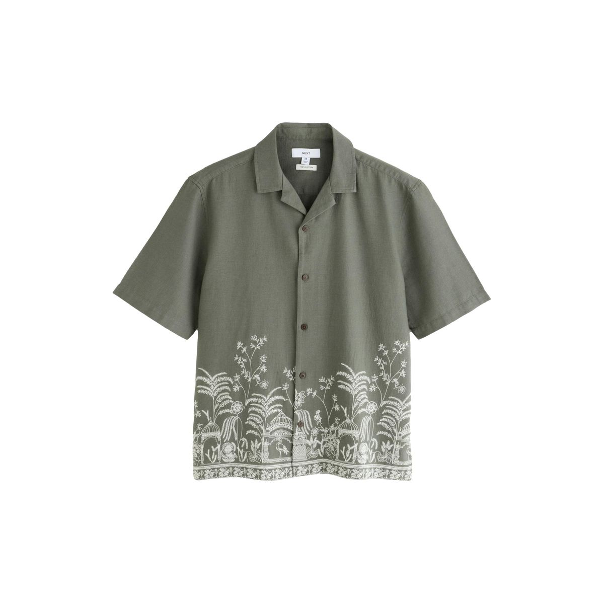 Chemise brodée et texturée à manches courtes, NEXT