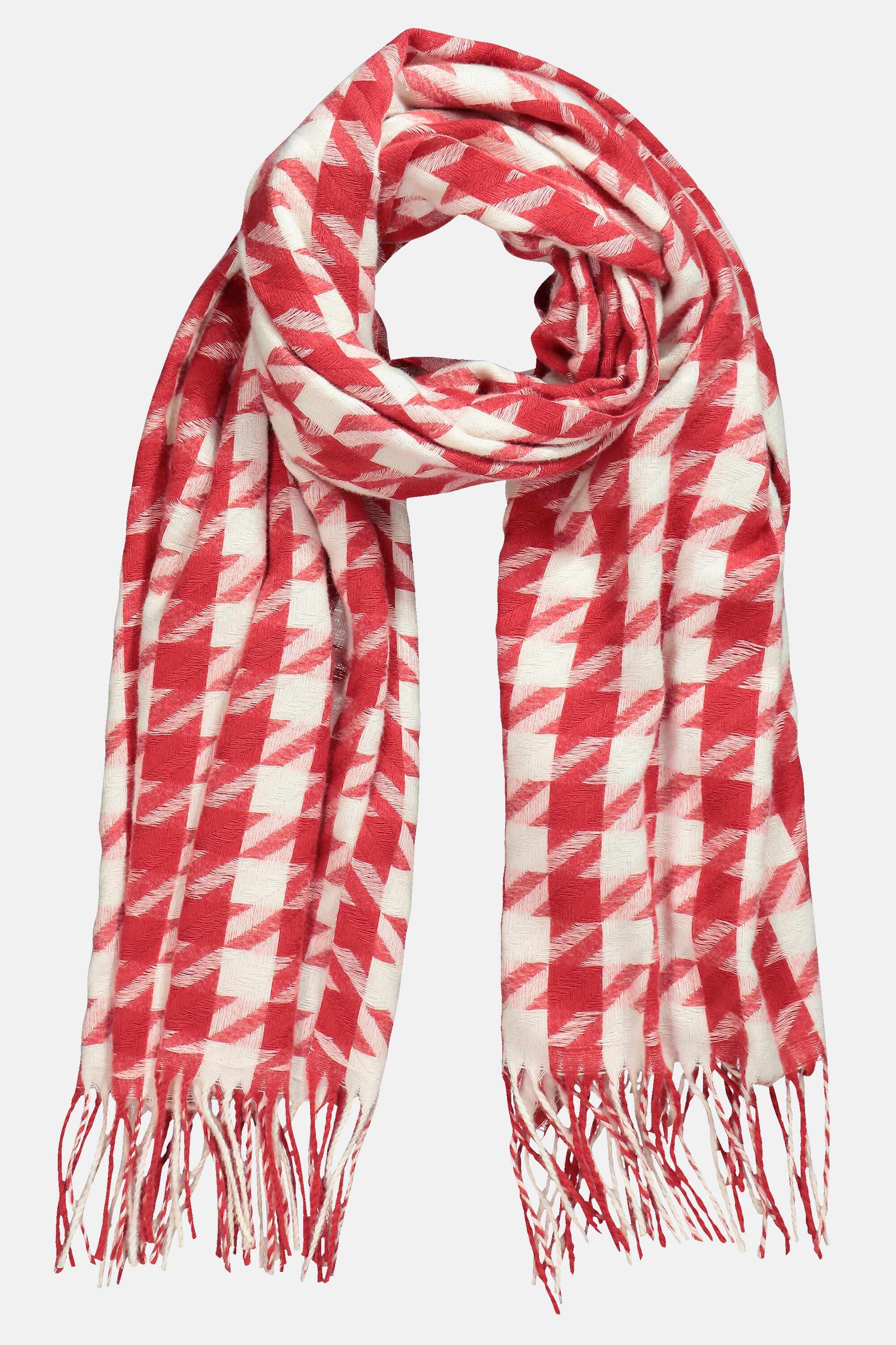 Écharpe avec motif pied-de-poule et longues, ULLA POPKEN