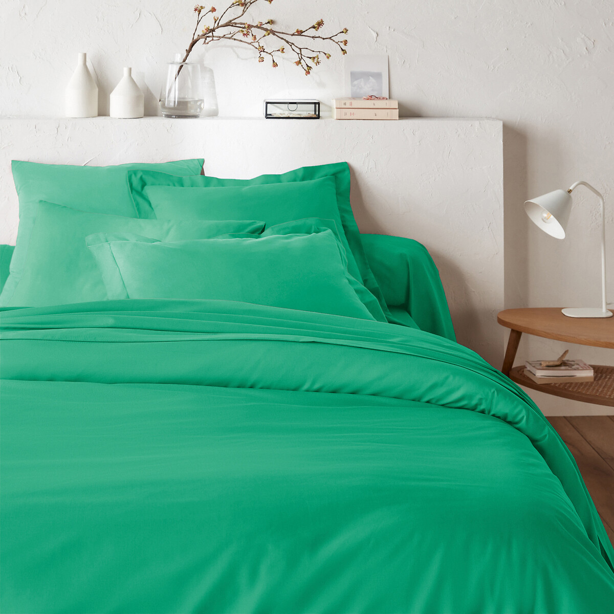 Housse de couette zippée unie en coton, Scénario