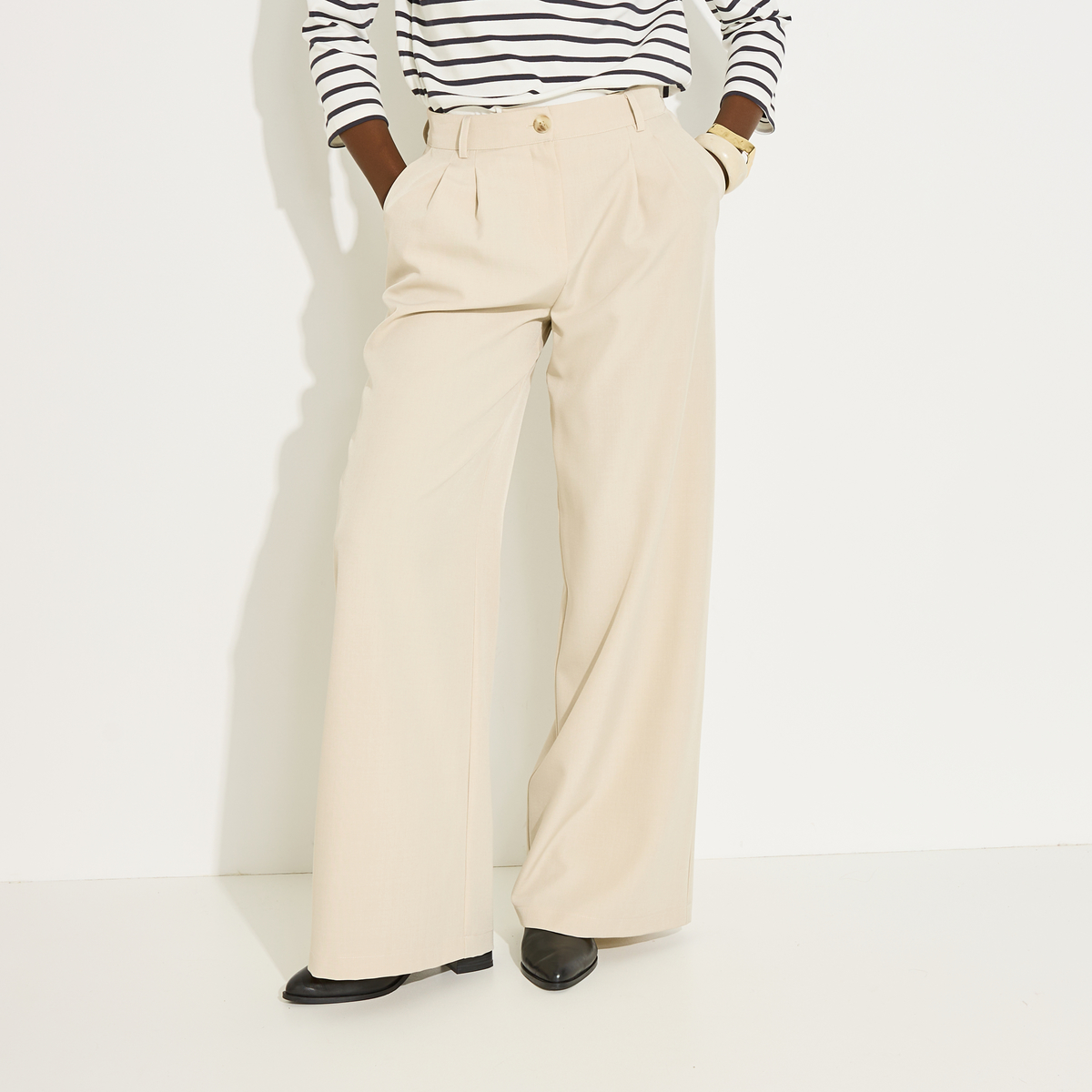 Pantalon large à pinces, GRAIN DE MALICE