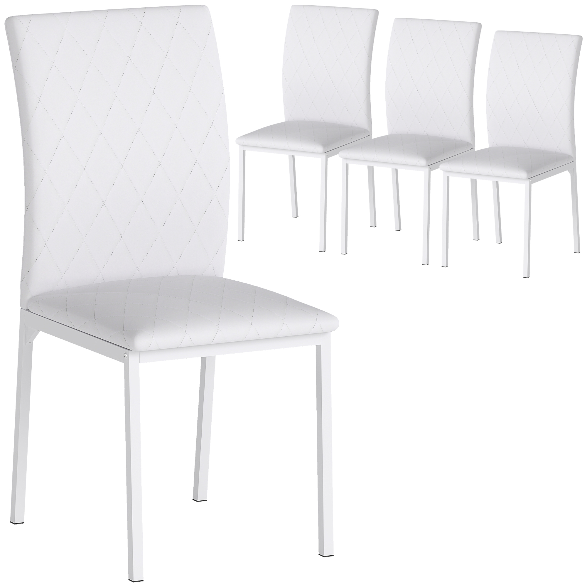 Chaise de salle à manger Polychlorure de, HOMCOM