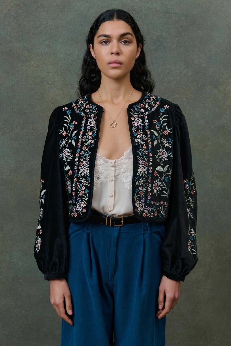 Veste en velours brodé, DURAS
