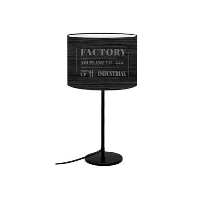 Lampe de Chevet Factory Grise D: 20 x H: 42 ABAT-JOURS