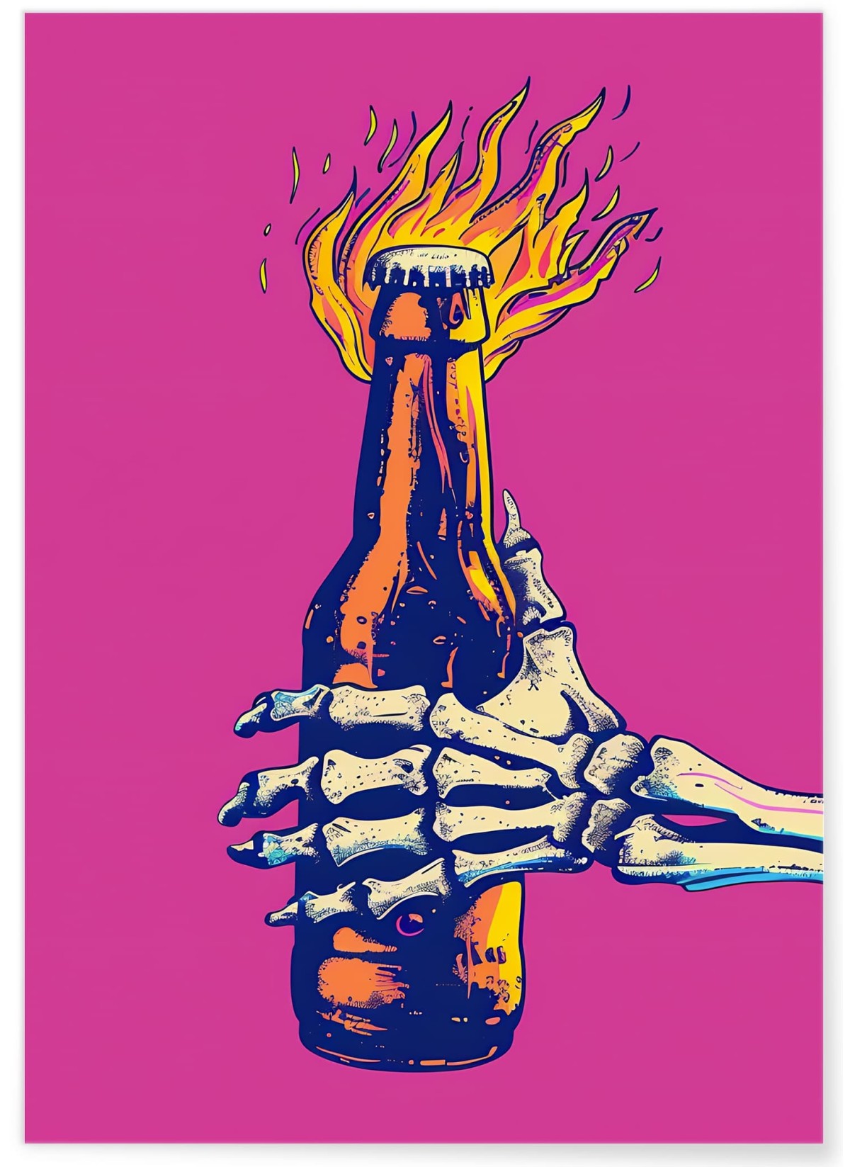 Affiche Squelette Pop Art, L'AFFICHERIE