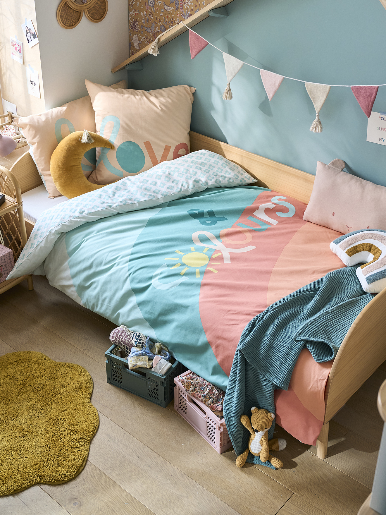 Parure housse de couette + taie d'oreiller BOHO, VERTBAUDET