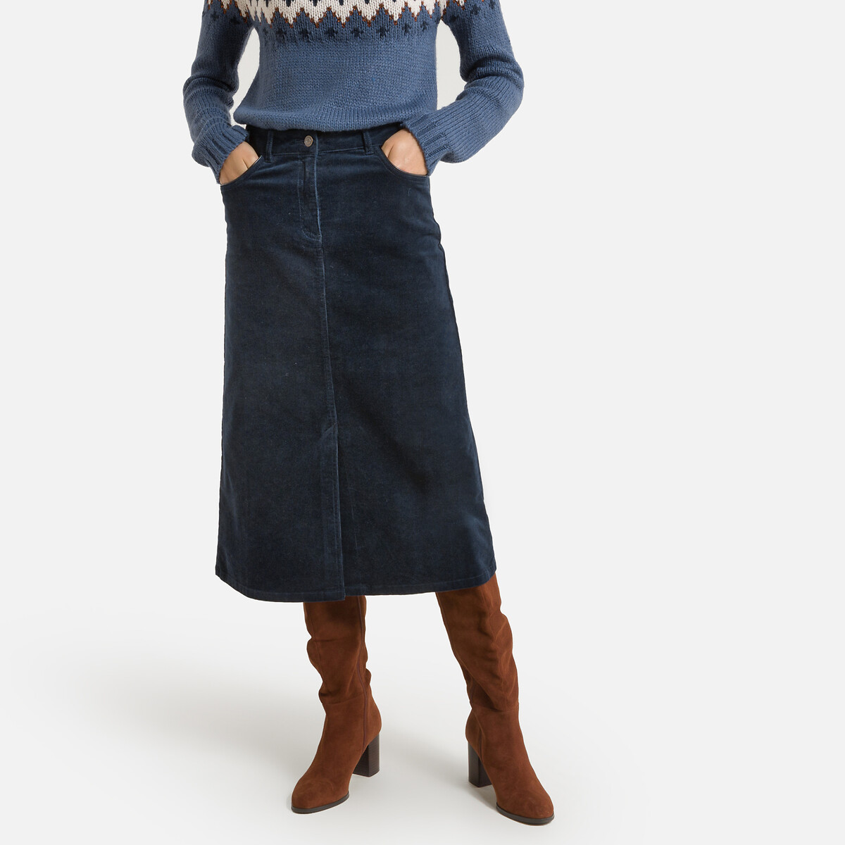 corduroy skirt with pockets