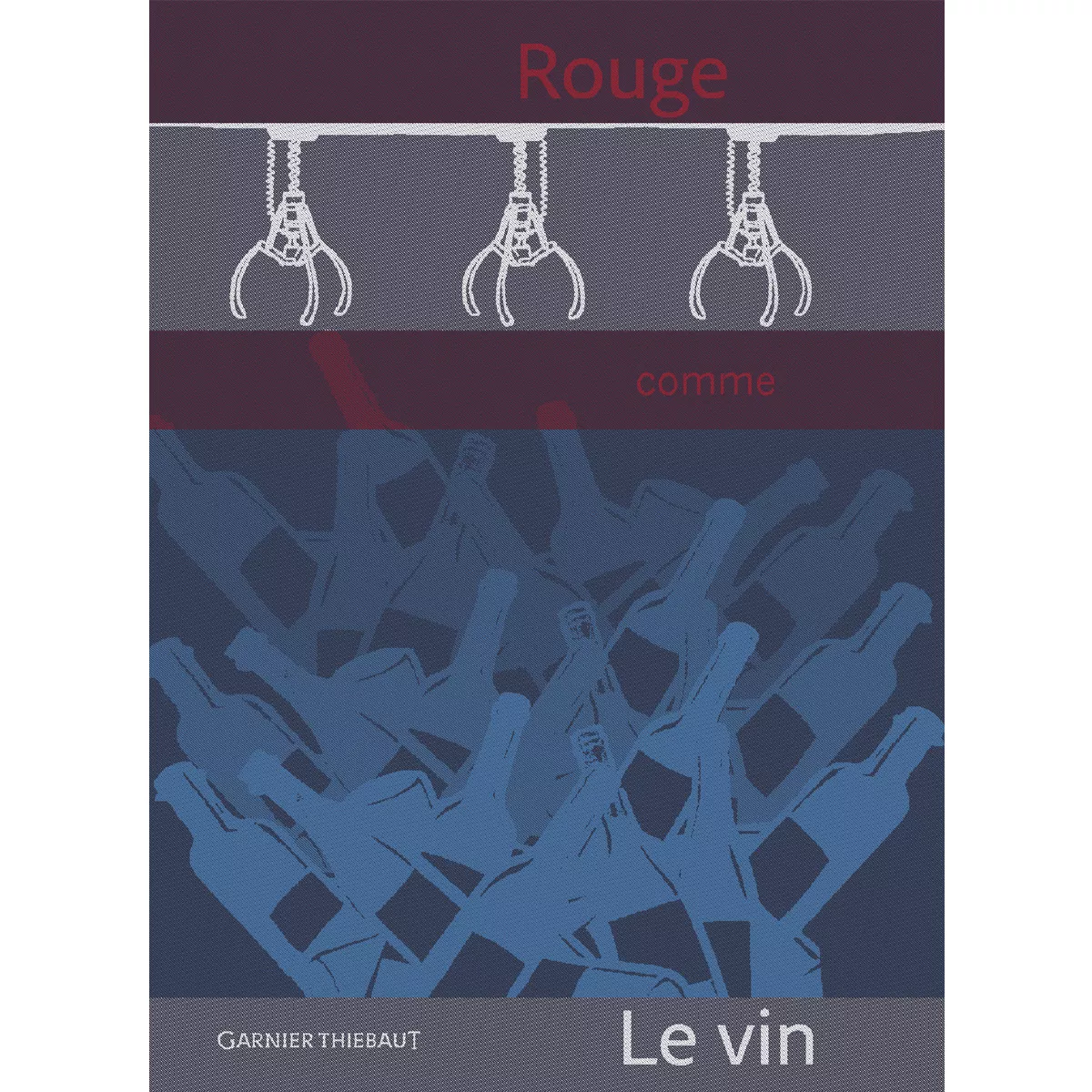 Torchon pur coton ROUGE COMME LE VIN, GARNIER THIEBAUT