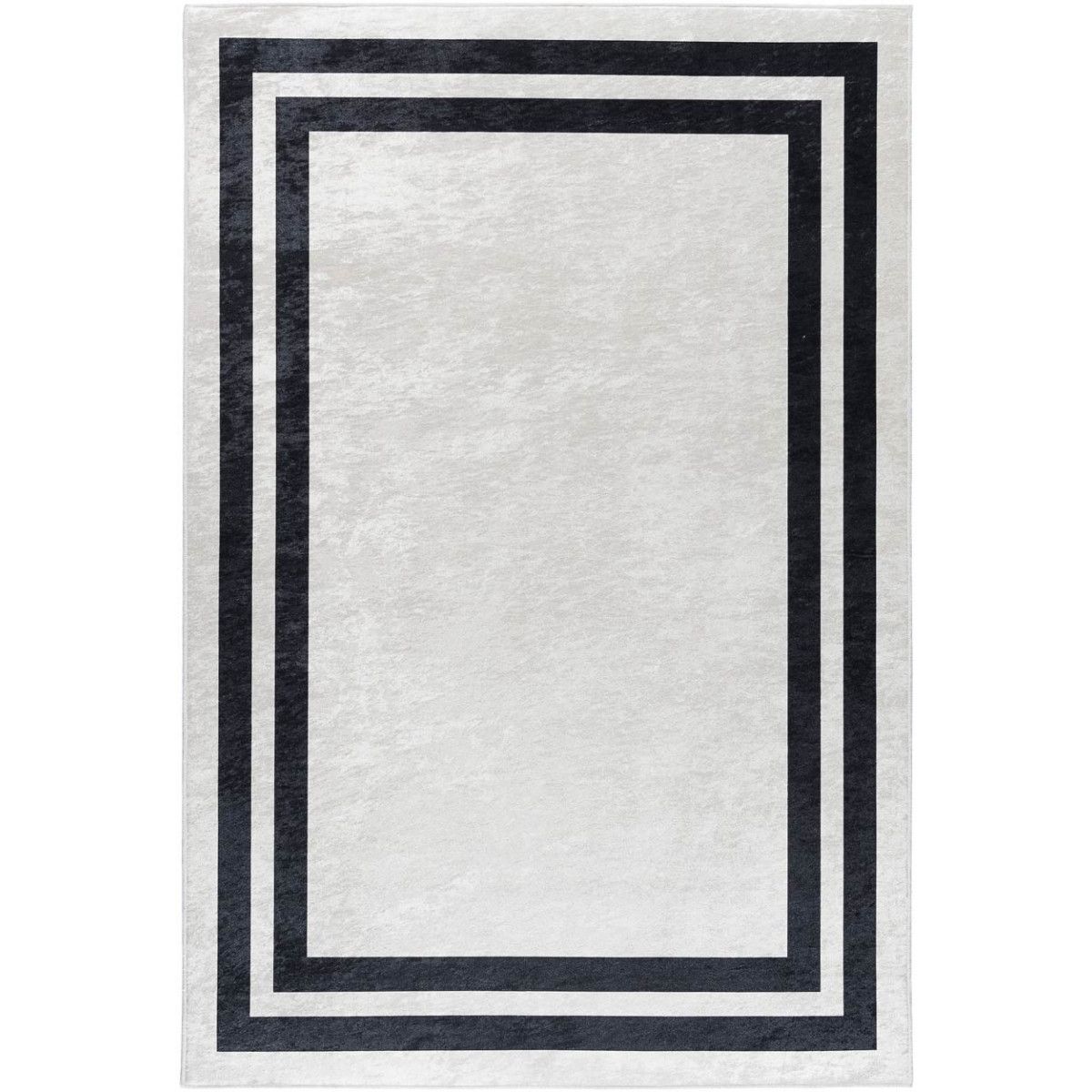 tapis contemporain lavable en machine rectangle plat huy