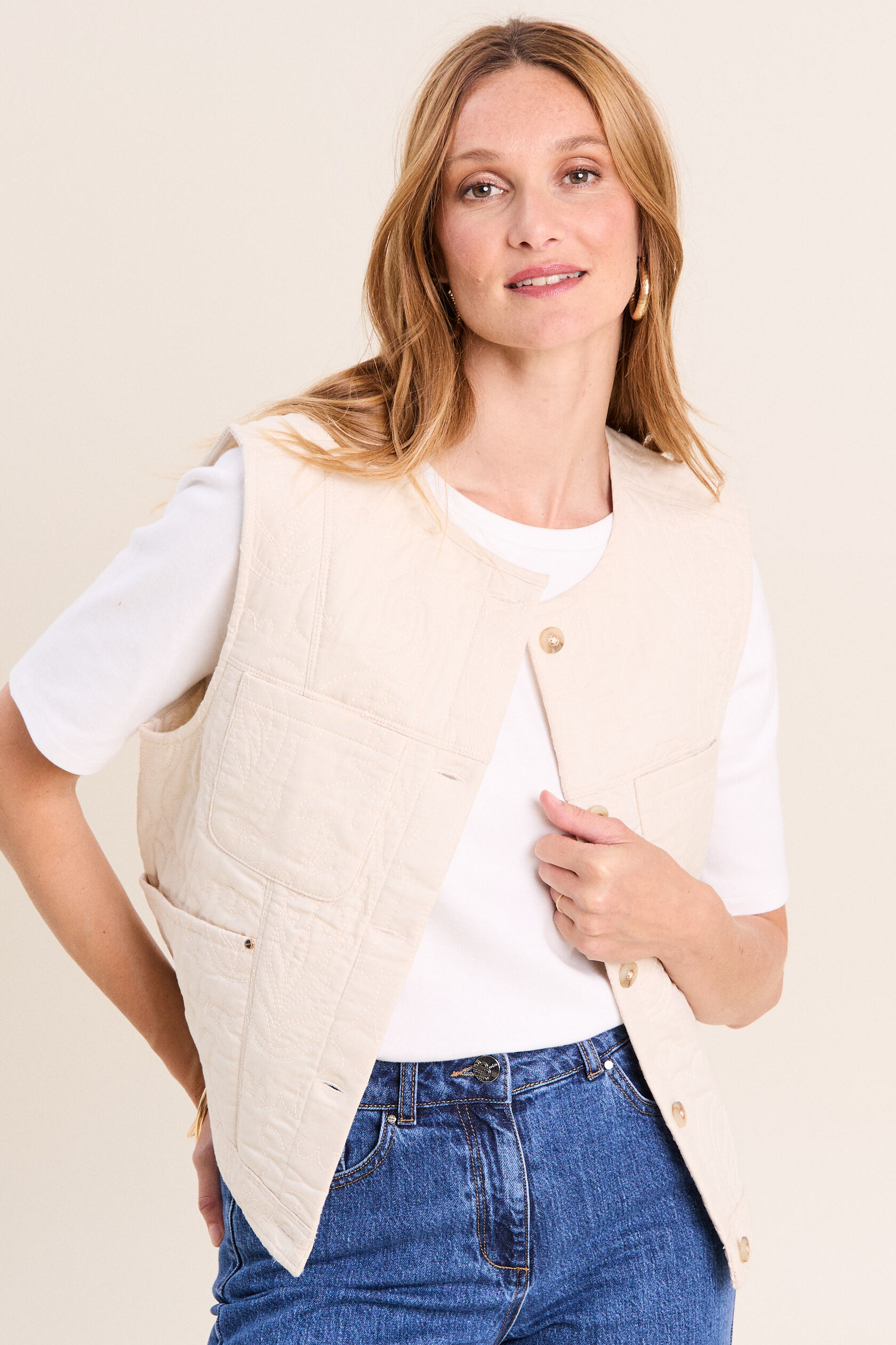 Gilet sans manches doublé coton, BREAL