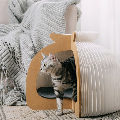 Niche pliable pour chat en carton - Catty RENDEZ VOUS DECO