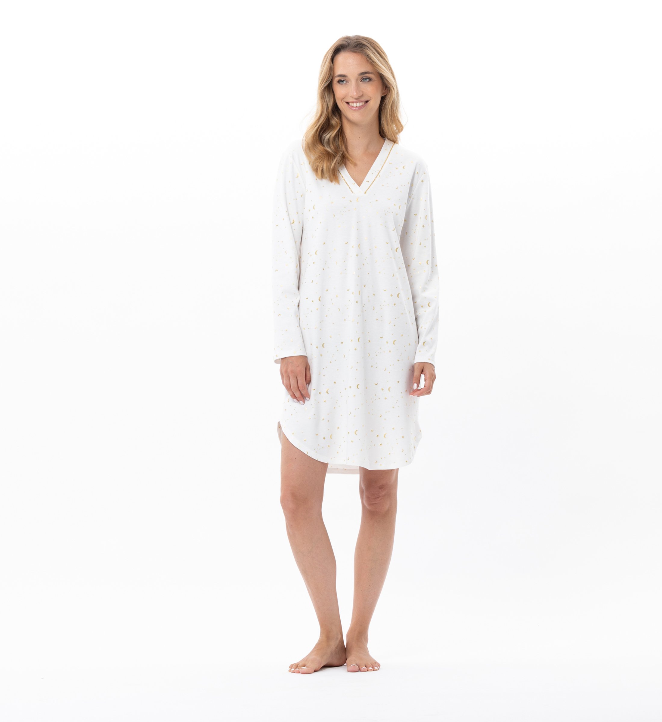 Chemise de nuit en coton LUNA 101, LE CHAT