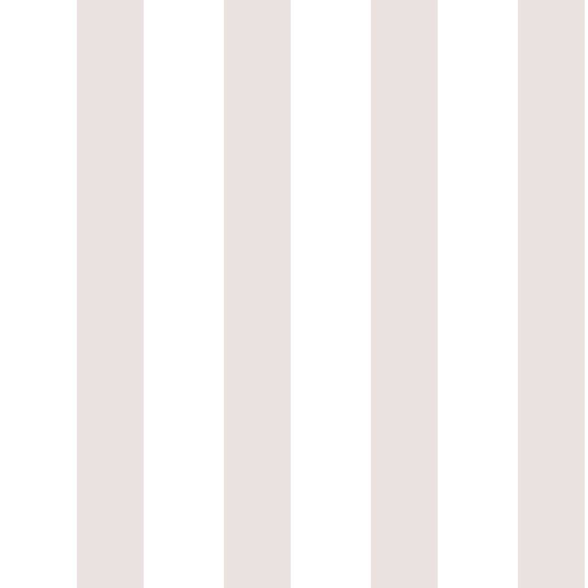 Papier peint rayures larges rose poudré blanc, HEXOA