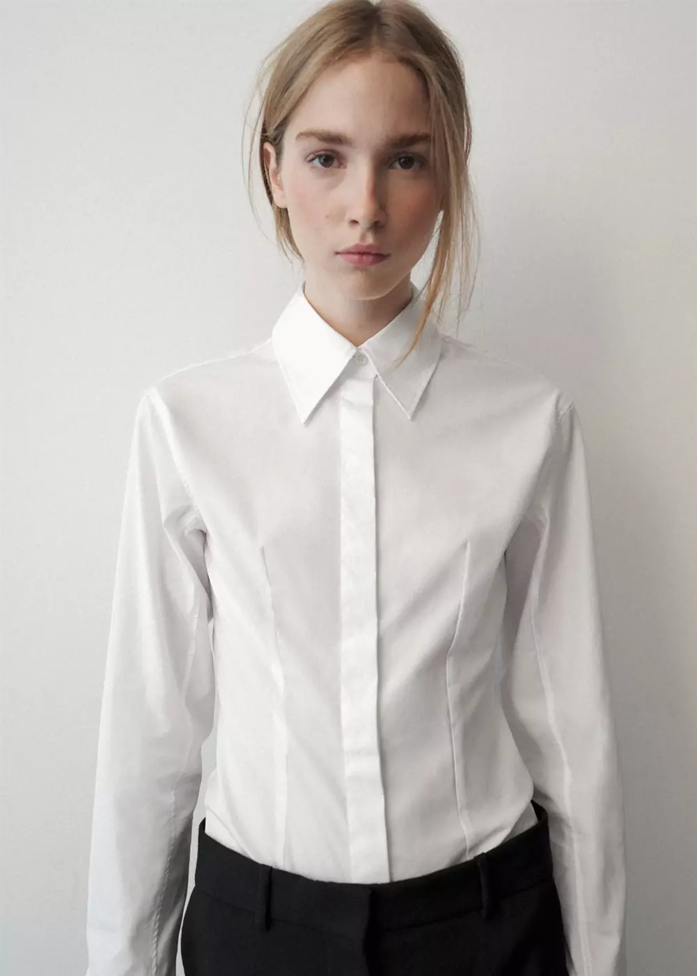 Chemise coton cintrée, MANGO