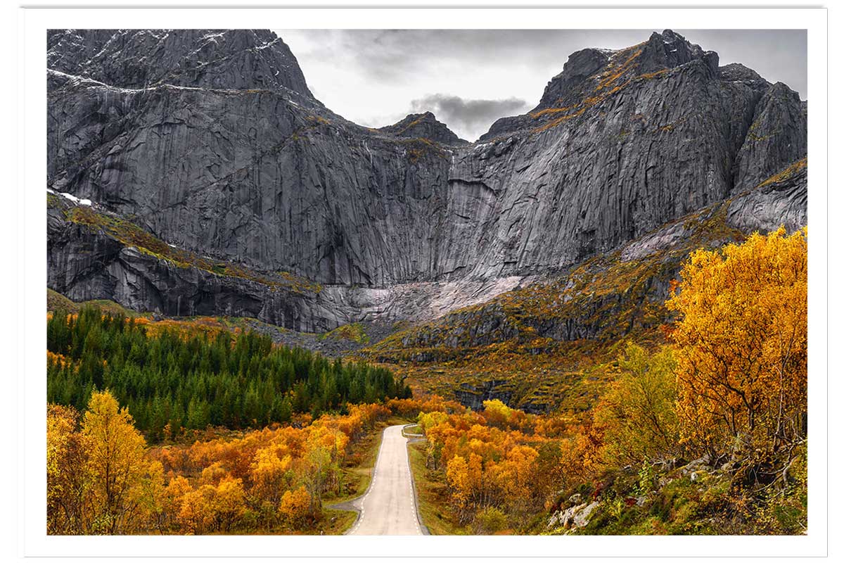 Affiche Lofoten, Face au mur, HEXOA