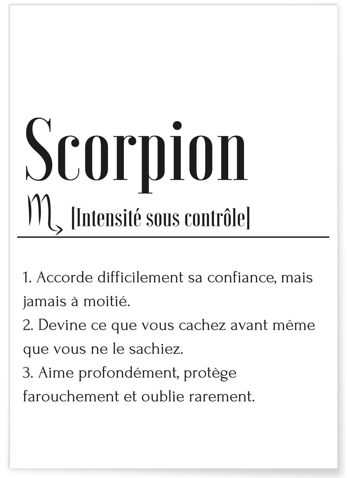 Affiche Définition Scorpion, L'AFFICHERIE