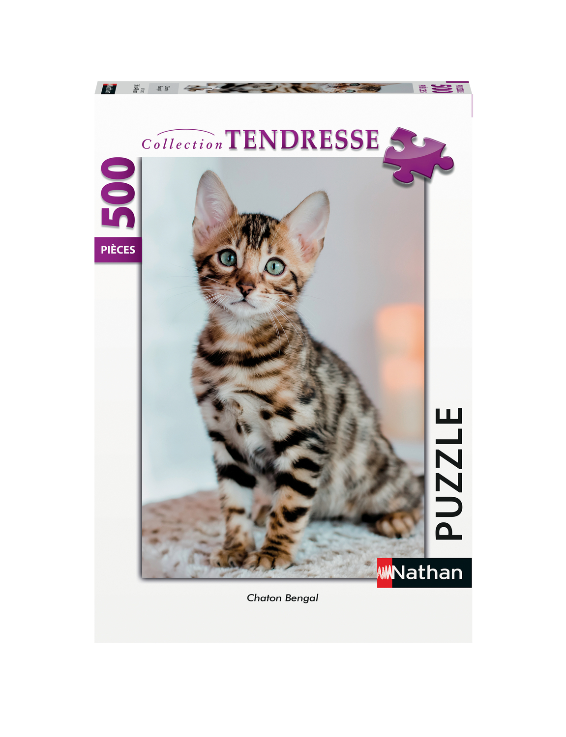 Puzzle 500 p  chaton bengal, NATHAN
