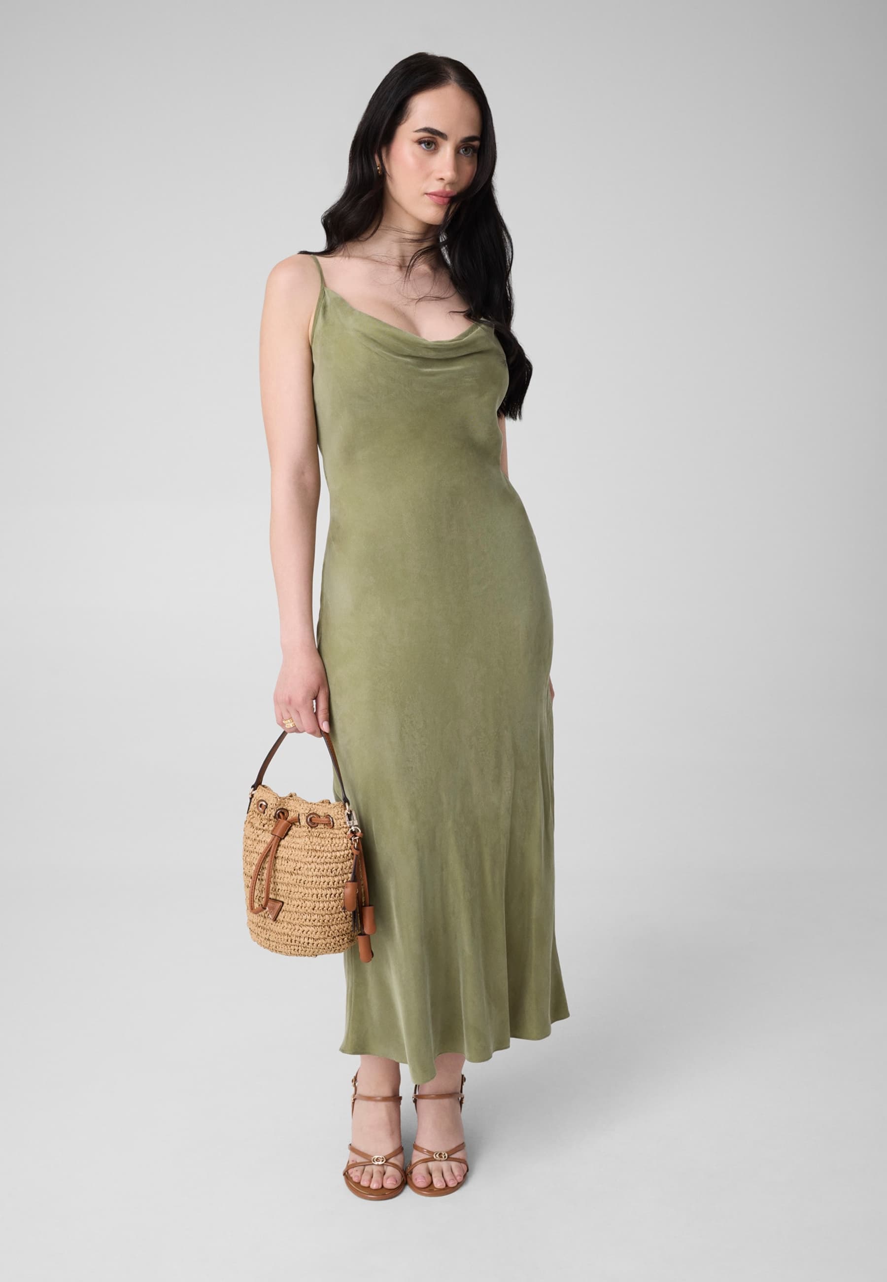Robe Midi En Satin, GUESS