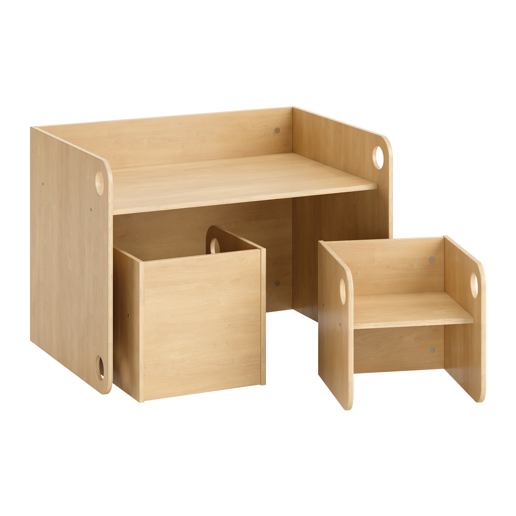 Table montessori et deux chaises ELLIPSE, PETITE AMELIE