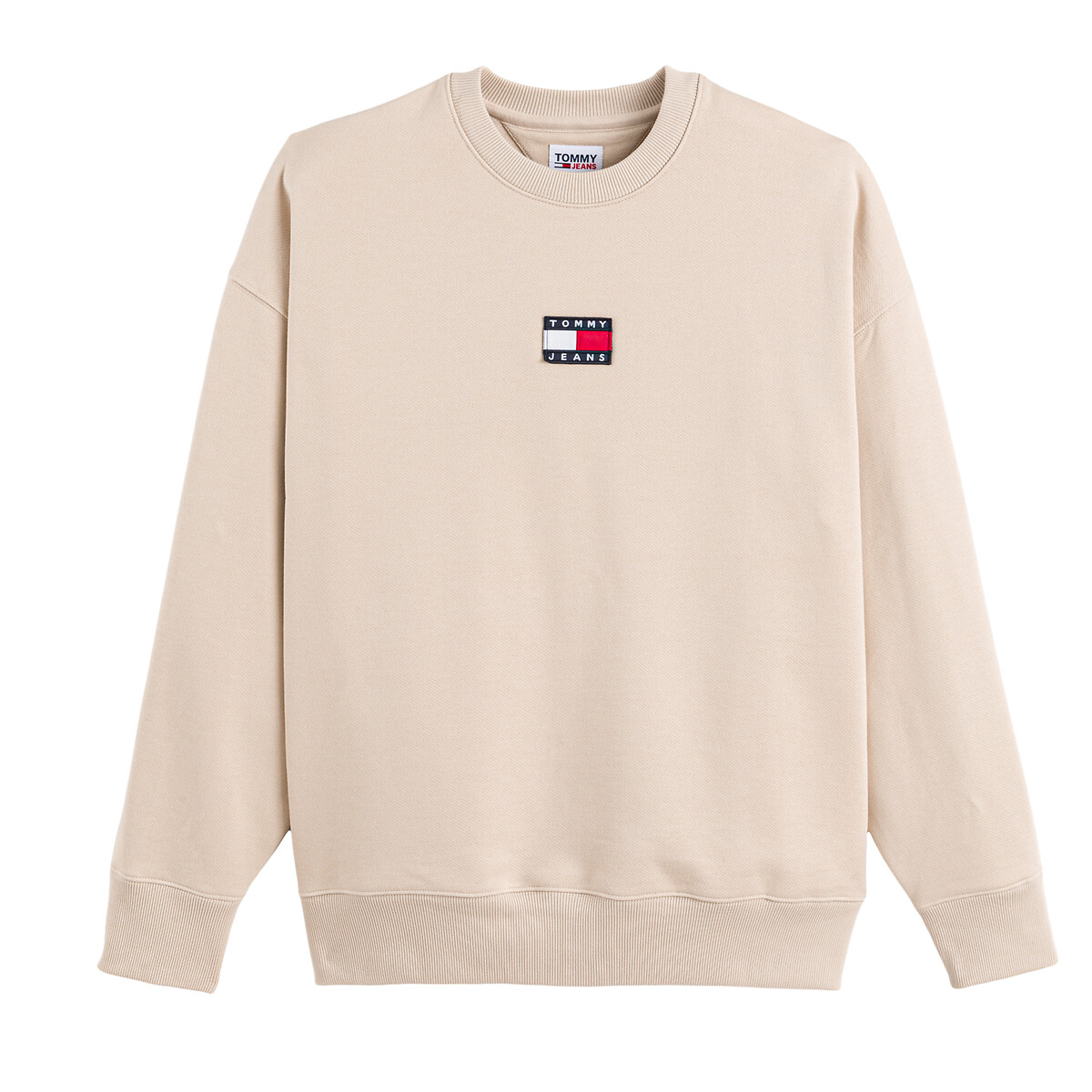 Tommy badge cotton sweatshirt with crew 