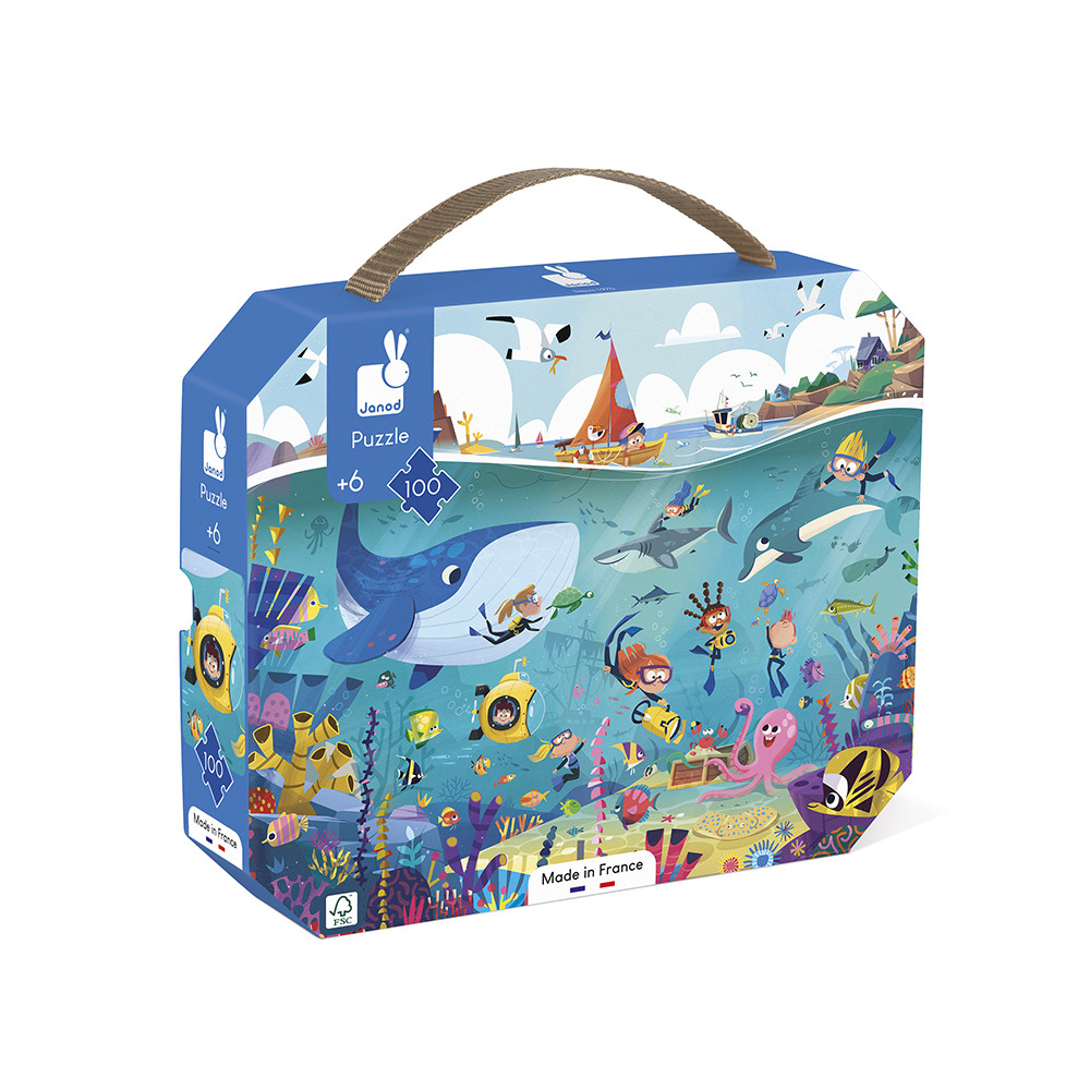 Puzzle 100 Pièces Les Fonds Marins, JANOD