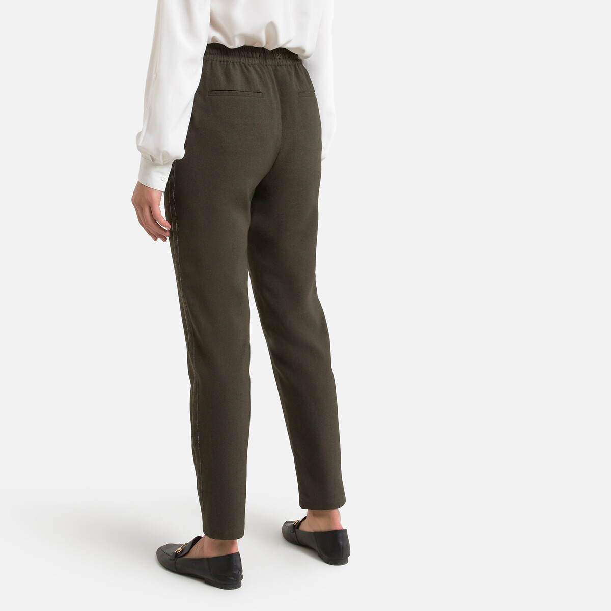 Ankle grazer peg trousers, length 26.5 