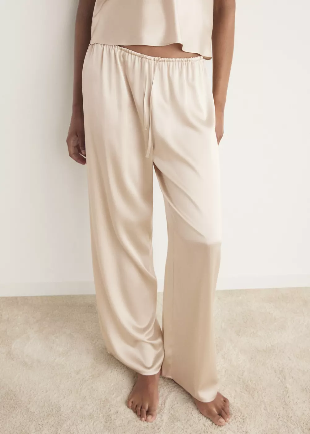 Pantalon de pyjama soie, MANGO