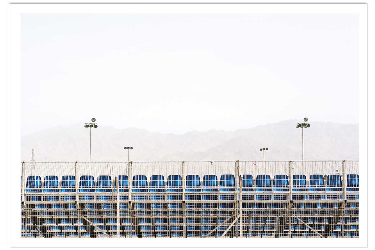 Affiche photo stade de foot. scenes from eilat 2018, HEXOA