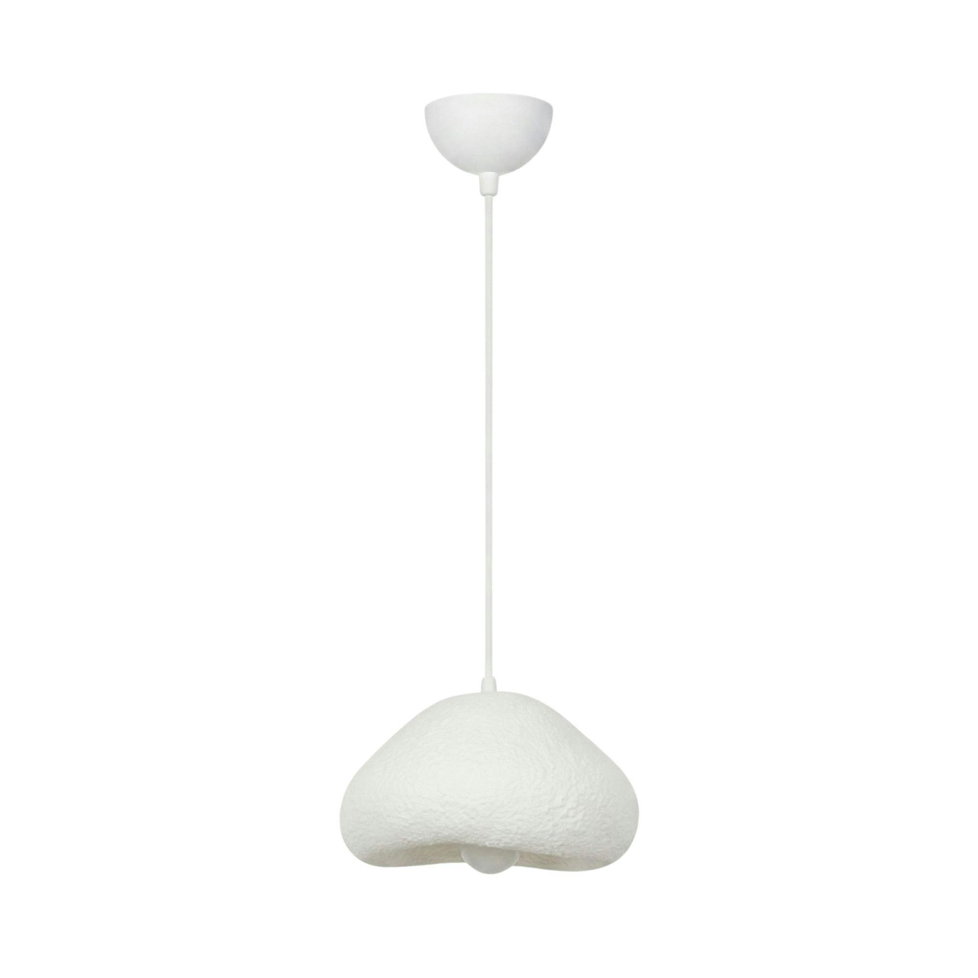 Suspension blanche design organique 1 abat-jour 32 cm NOXIS, PIER IMPORT