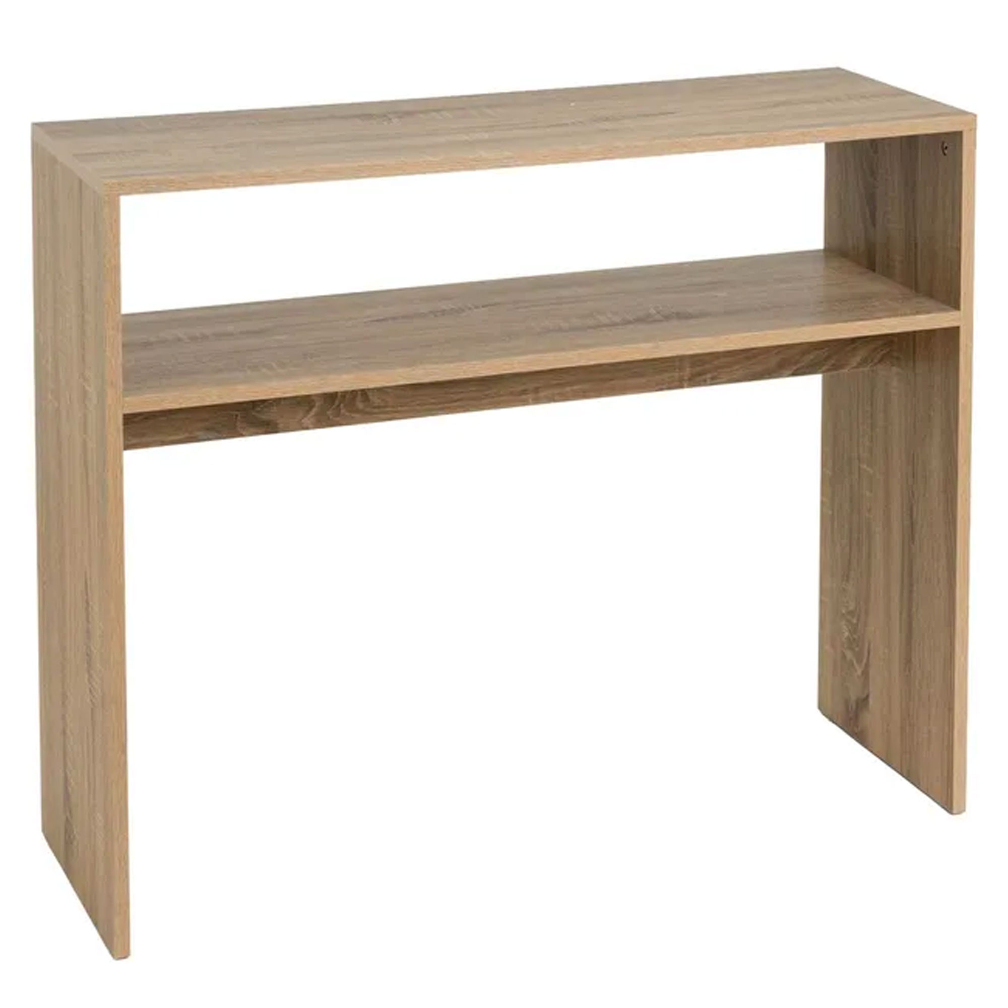 Console d'entrée en bois 2 plateaux 90x30x75cm, WADIGA