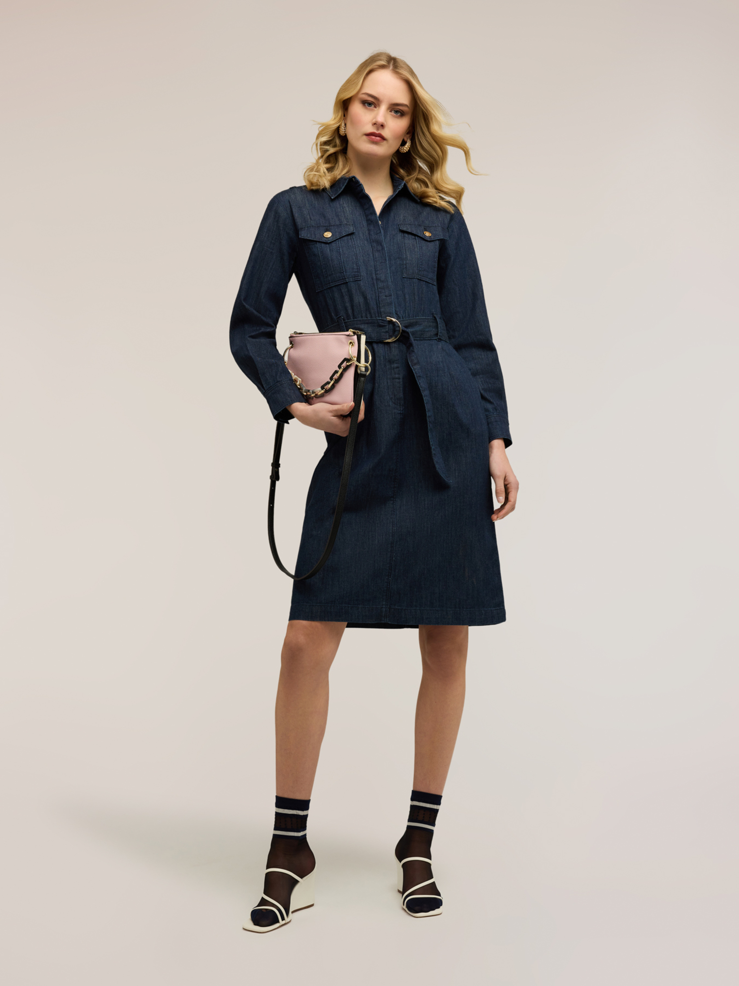 Robe chemisier avec ceinture, MOTIVI