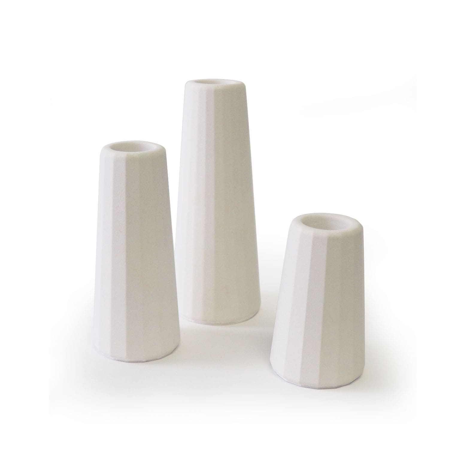 Vases soliflores en béton (lot de 3) - FACETTE, GONE'S