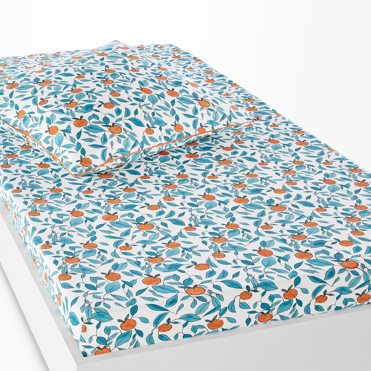 Marseillette Fruit 100% Washed Cotton Fitted Sheet