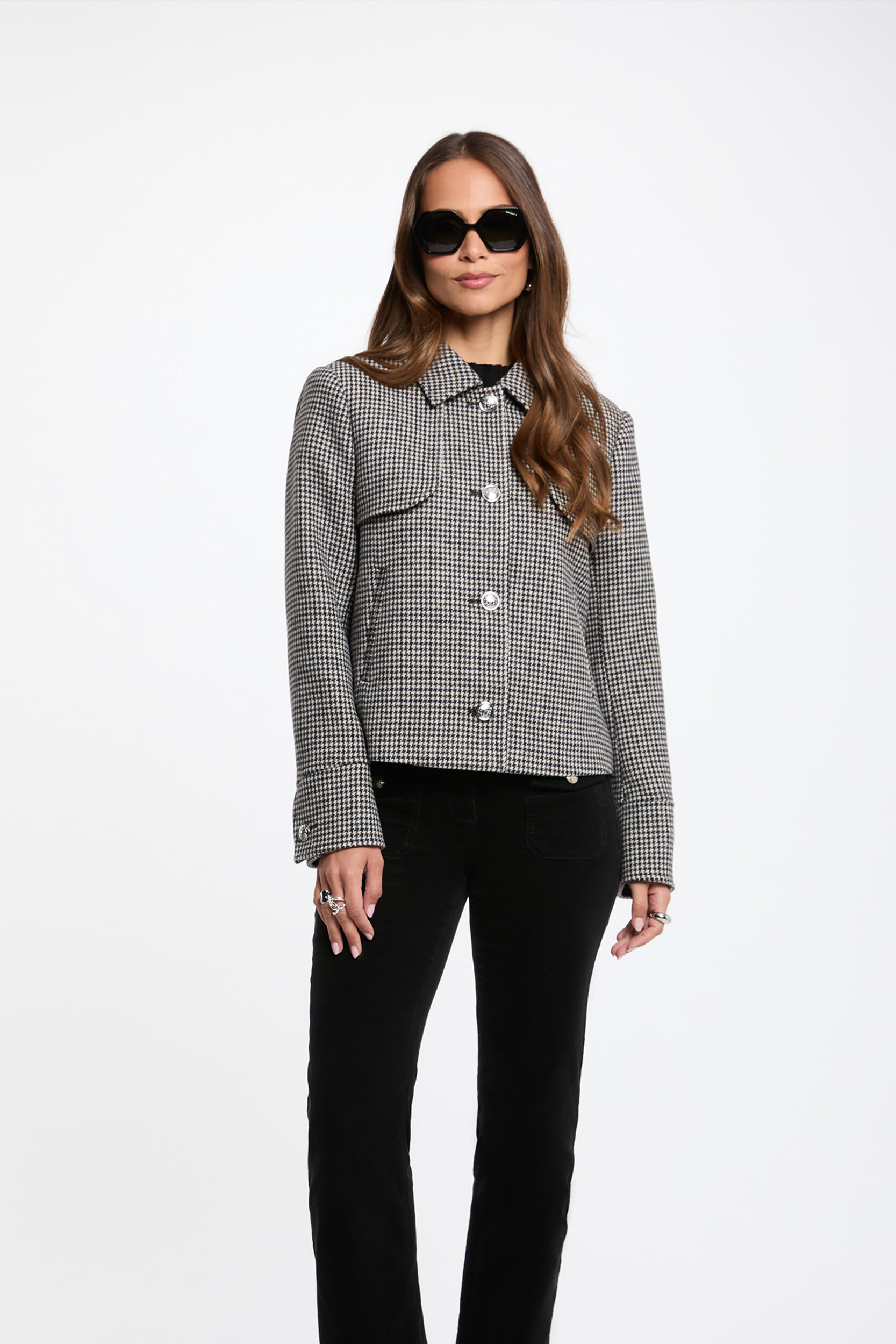 Manteau court col tailleur, MORGAN