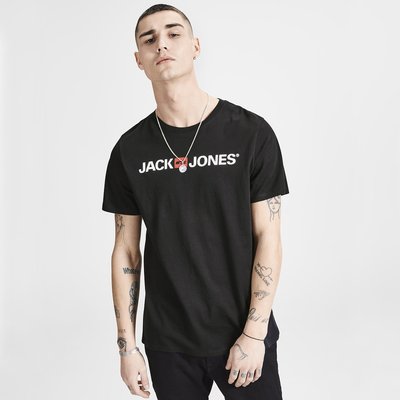 T-Shirt mit rundem Ausschnitt und Print vorne JACK & JONES