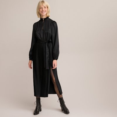 Lange maxi jurk, satijn jacquard LA REDOUTE COLLECTIONS