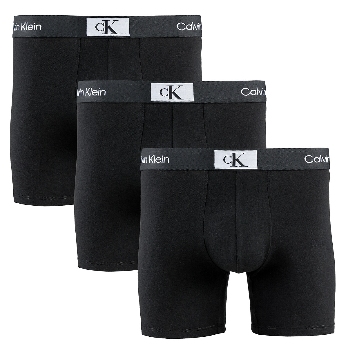 Lote de 3 boxers lisos preto + preto + preto Calvin Klein Underwear