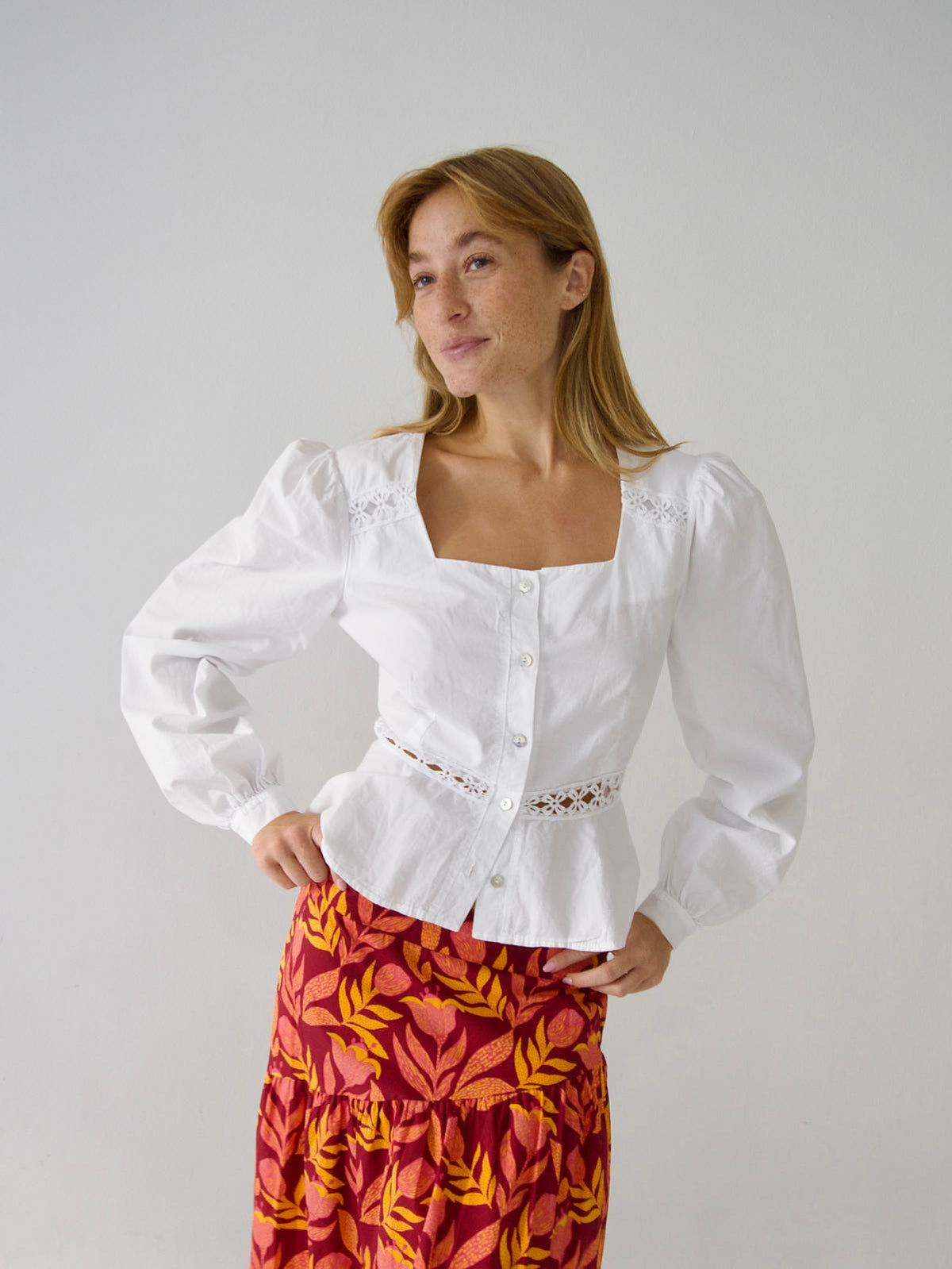 Blouse popeline dentelle ROMA, MINDTRAVELER