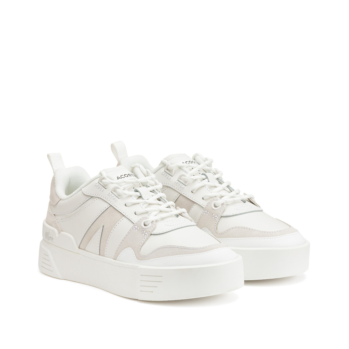 Baskets en cuir et suédé L002, LACOSTE