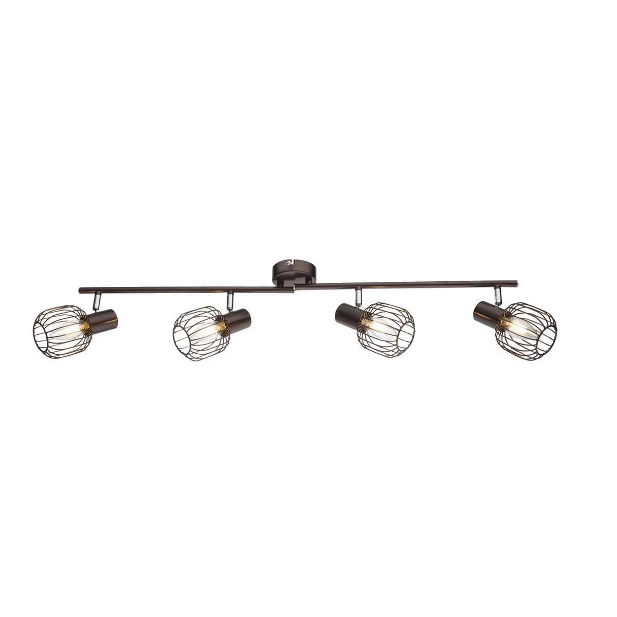 plafonnier spot design industriel akin - 4 ampoules