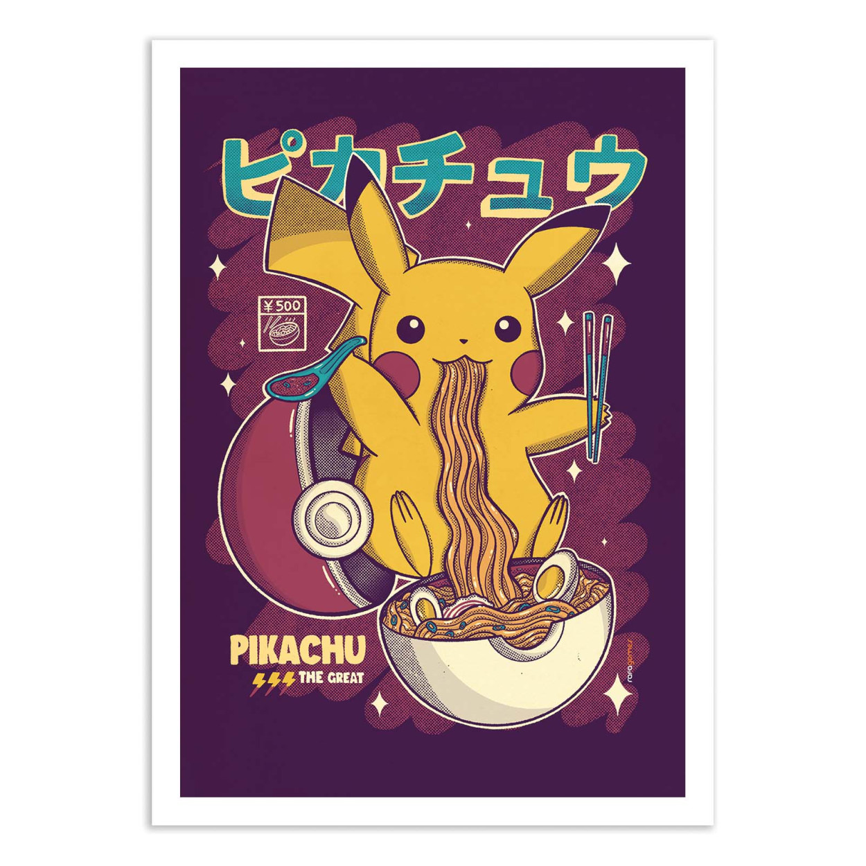 Affiche d'art - Pikachu Ramen - Rafa Gomes, WALL EDITIONS