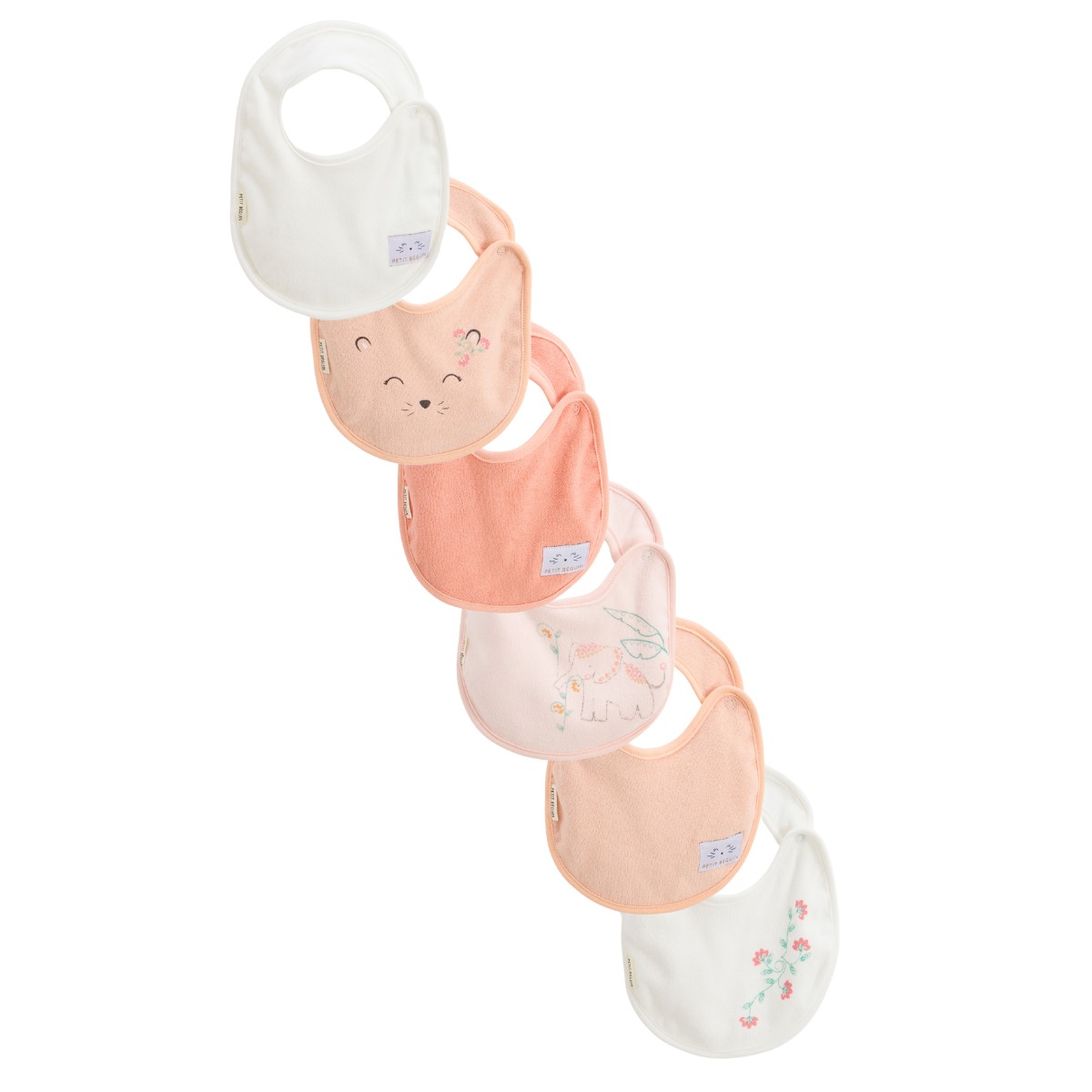 Lot de 6 bavoirs bébé Badian, PETIT BEGUIN